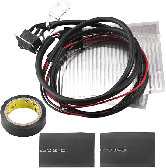 Anxingo 12V Heated Grips, Grip Heaters, Handlebar Heater, Warmer Pads for Motorcycle