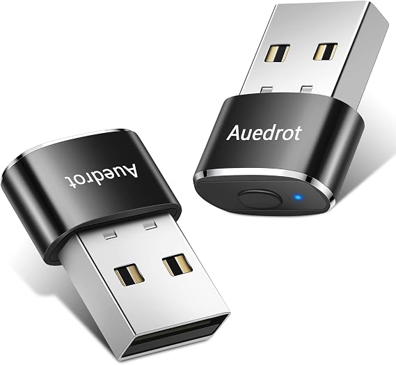 Auedrot Mouse Jiggler Undetectable USB Mover with 2 Jiggle Modes, Driver-Free, Plug & Play, Keep Computer/Laptop Awake, Black, 2 PCS