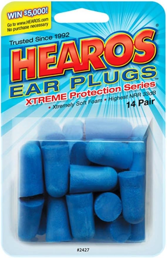 Hearos Ear Plugs Xtreme Protection, 14-Pair Foam (Pack of 9)
