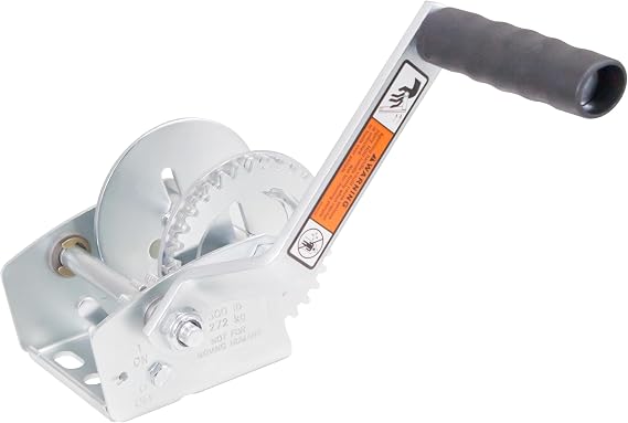 Dutton-Lainson Company - Pulling Winch - 600 lb to 3,200 lb Capacity - Rust-Resistant, for Horizontal Pulling Applications and Hauling - Plated, with or Without Strap, Manual Use - Made in USA