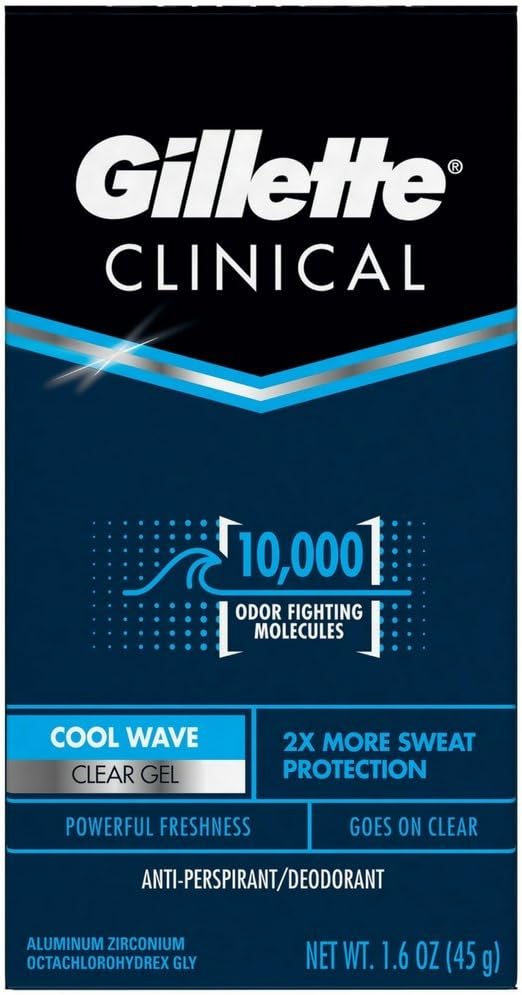 Gillette Clinical Clear Gel Cool Wave Anti-Perspirant/Deodorant 1.6 oz