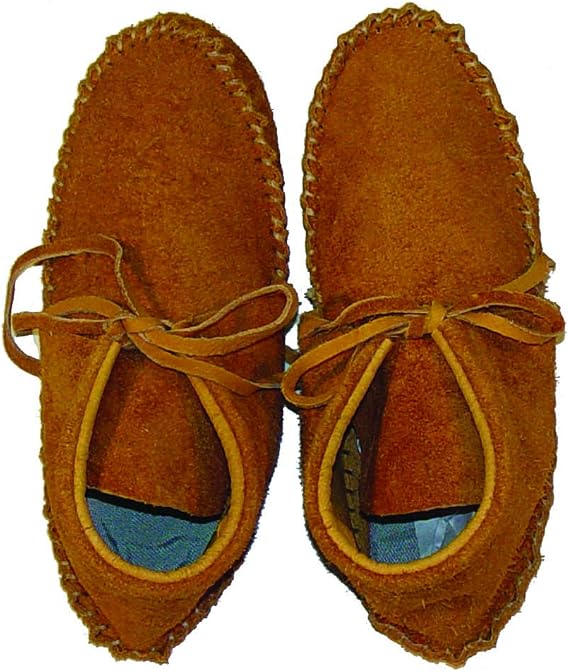 Make Your Own Moccasins - DIY Leather Moccasin Craft Project - Handmade Moccasins Kit - Miscellaneous Brown or Tan Colors (Suede - Size 11)