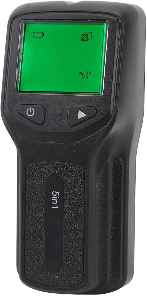 Septpenta Stud Finder Wall Scanner, 5 in 1 Stud Detector, Intelligent Microprocessor Chip and HD LCD Display, Stud Sensor Beam Finders, for Paneling, Acoustic Ceilings, Painted Walls(Black)