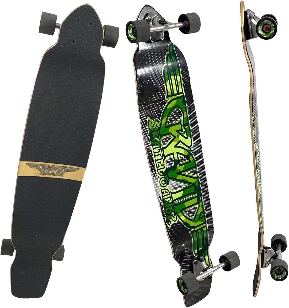 Gravity Longboard Skateboard CruisingCarving FreestyleDownhill | Made of Canadian Maple Wood | Longboard Cruiser Double Drop for Kids, Teens and Adults