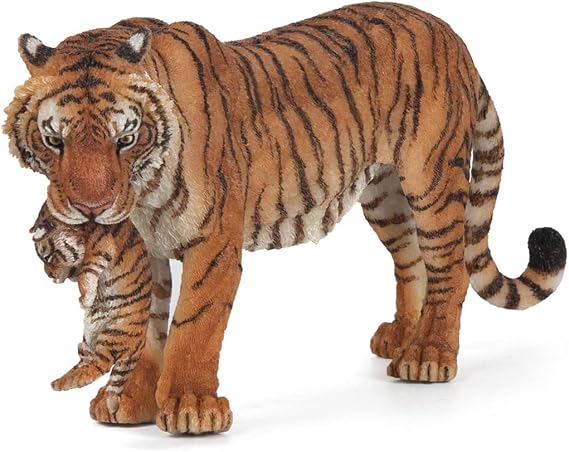 Realistic Tigress and Her Cub Figurine, Wild Life Collection, Kids Ages 3+