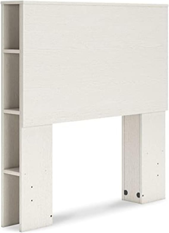 Signature Design by Ashley Aprilyn Twin Bookcase Headboard, Whitewash