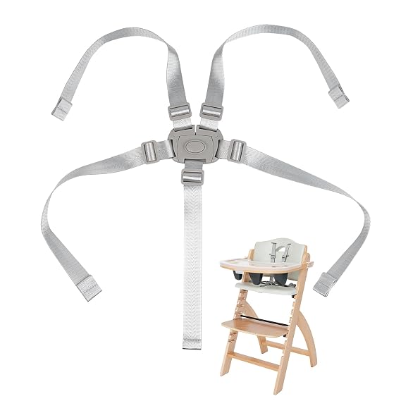 High Chair Straps Replacement Compatible with Abiie Beyond Junior High Chair, 5-Point Adjustable Harness Straps, Easy to Install Belt, High Chair Accessory