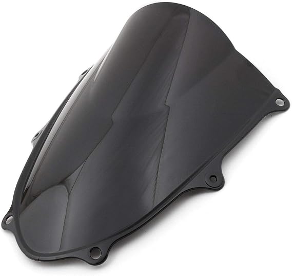 Double Bubble Windshield Windscreen for Suzuki GSXR1000 GSXR 1000 K17 2017-2018 (Black)