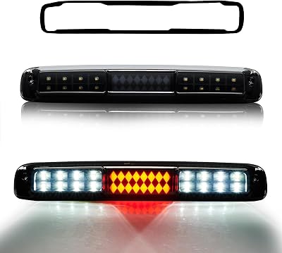 Third 3rd Brake Light for 1999-2006 Chevy SilveradoGMC Sierra 1500 2500 3500 HD, Sequential LED High Mount Stop Cargo Light for 2007 SilveradoSierra Classic, Rear Center Cab Tail Lamp