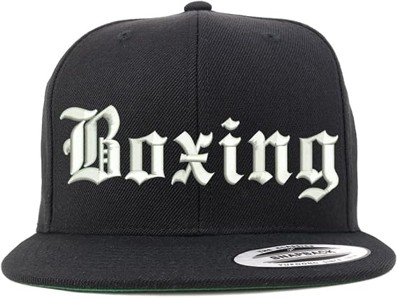 Trendy Apparel Shop Old English Boxing Embroidered Flatbill Snapback