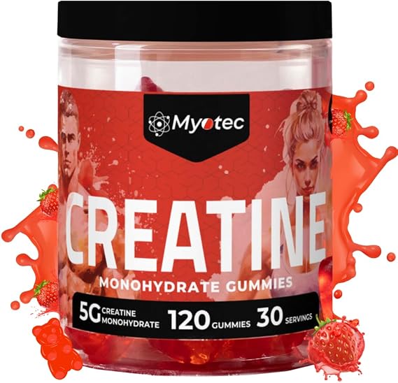 Creatine Monohydrate Gummies for Men & Women-5g of Creatine Monohydrate per Serving- Increase Strength and Build Muscle,Sugar Free, 120 Count