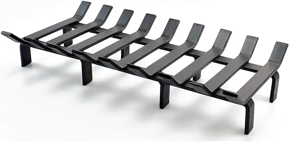 Hi Flame Garden & Home Fireplace Log Grate Heavy Duty Solid Steel Indoor Chimney Hearth for Outdoor Kindling Tools Pit Wrought Iron Wood Stove Firewood Burning Rack Holder (20 inch)
