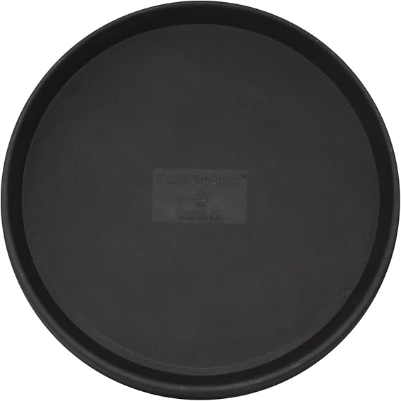 Tusco Products TR11BK Round Tray Planter Saucer, 11", Black