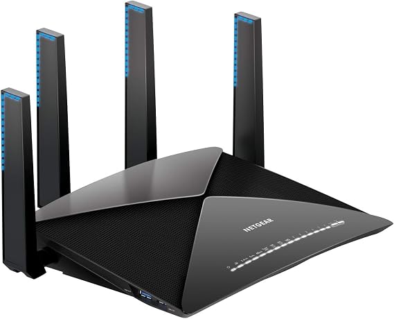 NETGEAR Nighthawk X10 Smart WiFi Router (R9000) - AD7200 Wireless Speed (up to 7200 Mbps) for 60Ghz WiFi Devices | Up to 2500 sq ft Coverage | 6 x 1G Ethernet, 1 x 10G SFP+, and 2 USB Ports