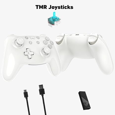 PB TAILS CRUSH Switch Controller with TMR Joysticks, Hall Effect Trigger, 1000Hz Polling Rate, 3-Mode Wireless for Switch/Switch 2/PC/Steam/iOS/Android, RGB Gaming Pad