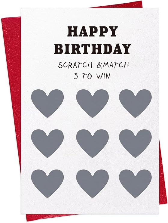 WhatSign Funny Scratch off Birthday Card for Boyfriend Husband Him