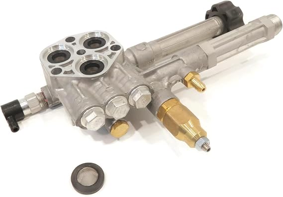 Annovi Reverberi Genuine OEM Complete Aluminum Pump Head with Unloader & Installed Thermal Relief Valve, AR42940 fits SRMW2.2G24, SRMW2.2G26