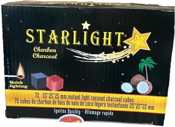 Starlight Charcoal Cubes 25mm Instant Light Charcoal Cubes