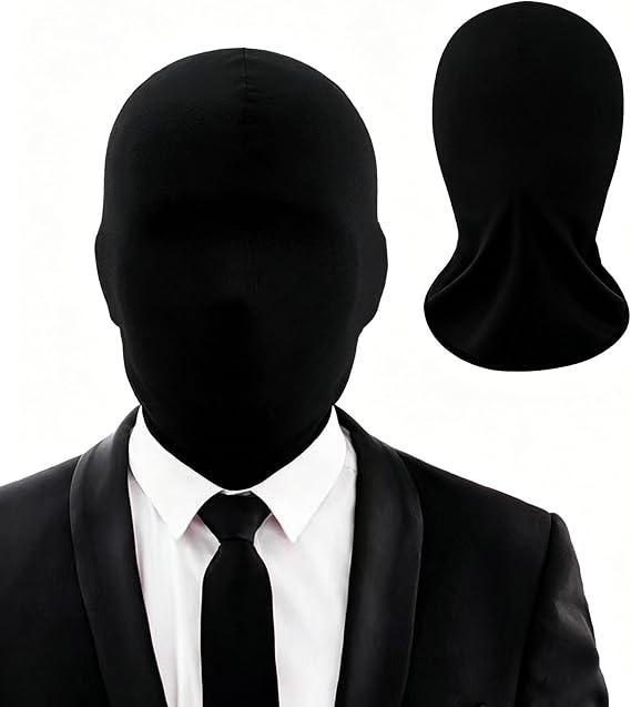 Black Full Face Mask Spandex Mask Hood Skin Masks Halloween