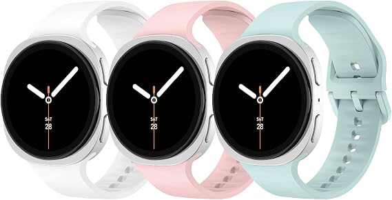 3 Pack Silicone Sport Bands for Samsung Galaxy Watch 9,8 Classic 40/44/46mm