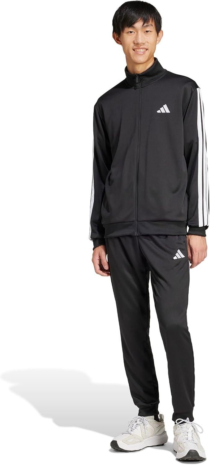adidas 3-Stripes Sweatshirt Upper and Lower Set Track Suit, Mens