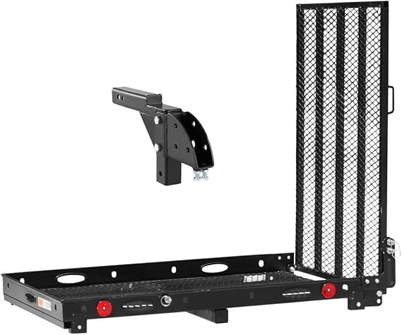 Hitch Scooter Carrier, Adapter, 400 lb Cap, Silver Spring