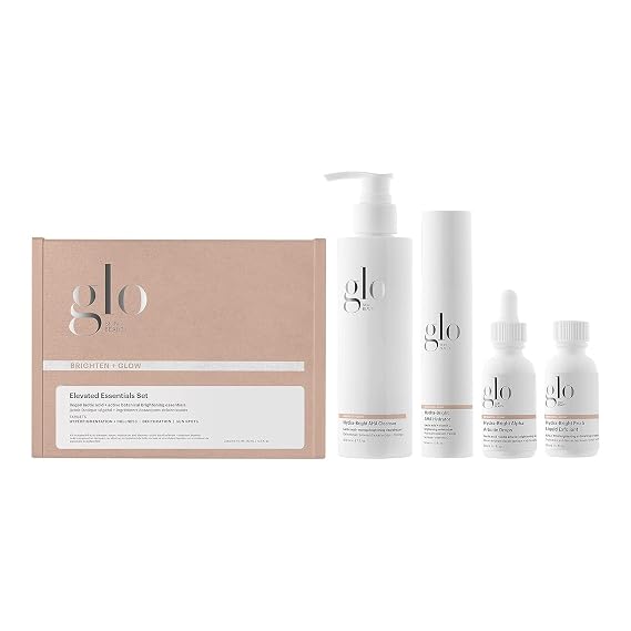Glo Skin Beauty Brighten + Glow Skincare Set, Dark Spot & Vitamin C | 3-step brightening routine, vitamin C cleanser, dark spots, hyperpigmentation, sun damage, dull skin, glow gift set women