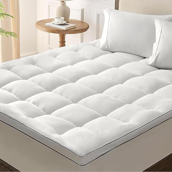 JINXIA Cooling Mattress Topper Queen for Double Bed