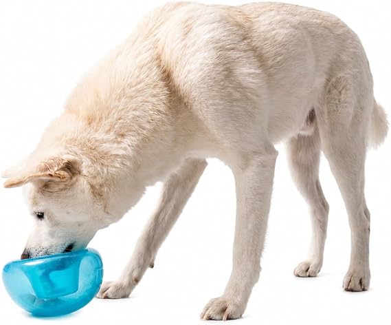 Planet Dog Orbee-Tuff Snoop Interactive Toy for Dogs – Snack Ball Blue Large