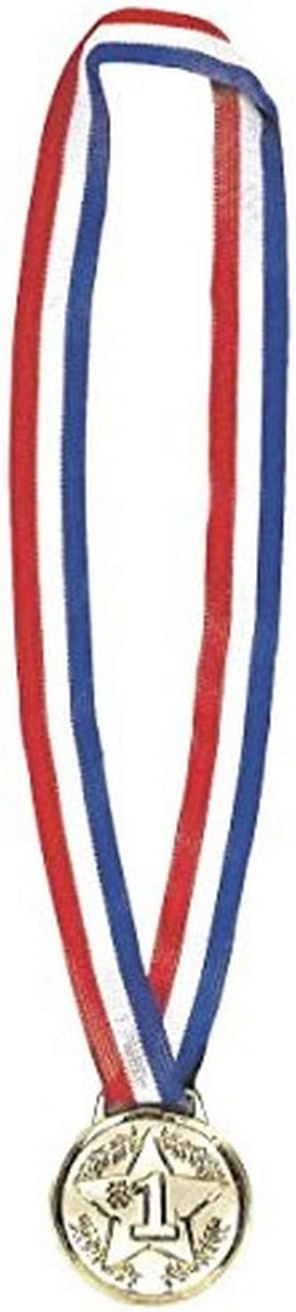 Amscan 215393 Award Medal Necklace - Gold, Party Favor | 1 piece