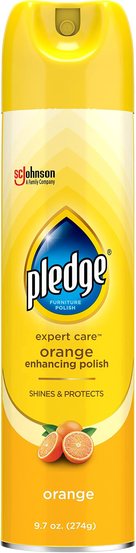Pledge Expert Care Enhancing Furniture Polish, Orange, 9.7 oz, (1-Pack)