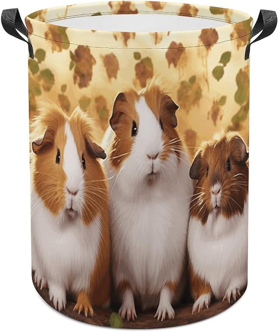 Large Laundry Hamper GuineaPigs Laundry Basket with Handles Freestanding Waterproof Clothes Hamper for Laundry Room Bedroom Bathroom College Dorm 17.3