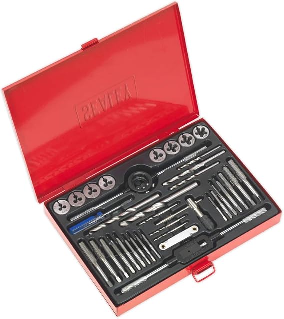Sealey AK3037 37 pc Tap and Die Set, Split Dies - Metric