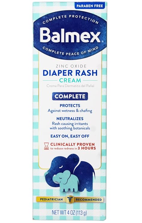 Balmex Zinc Oxide Diaper Rash Cream - 4 Oz Tube - Tube