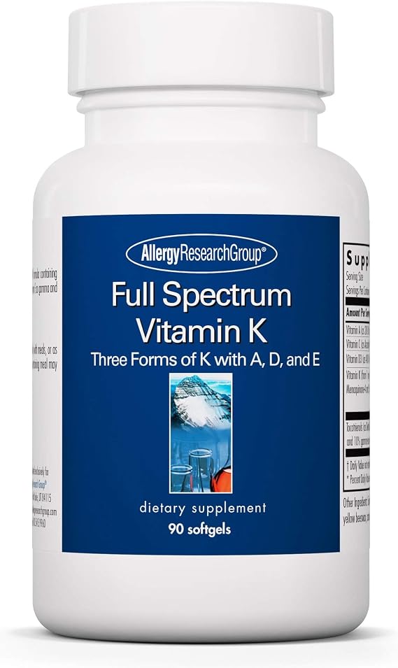 Allergy Research Group ARG Full Spectrum Vitamin K Bone Health, 90 Capsules
