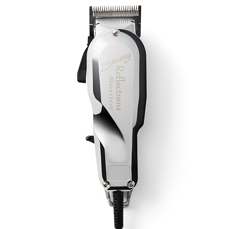 Wahl Professional Reflections Senior Clipper, V9000 Motor, Electric Tool | Zero-Overlap Blades for Fades and Blends, V9000 Motor, Includes 8 Cutting Guides, Styling Comb, Oil, Cleaning Brush