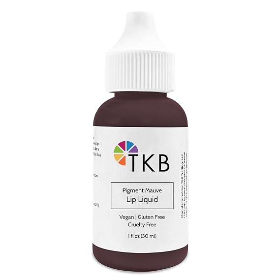 TKB Lip Liquid Color | Liquid Lip Color for TKB Gloss Base, DIY Lip Gloss, Pigmented Lip Gloss and Lipstick Colorant, Made in USA (1floz (30ml), Pigment Mauve)