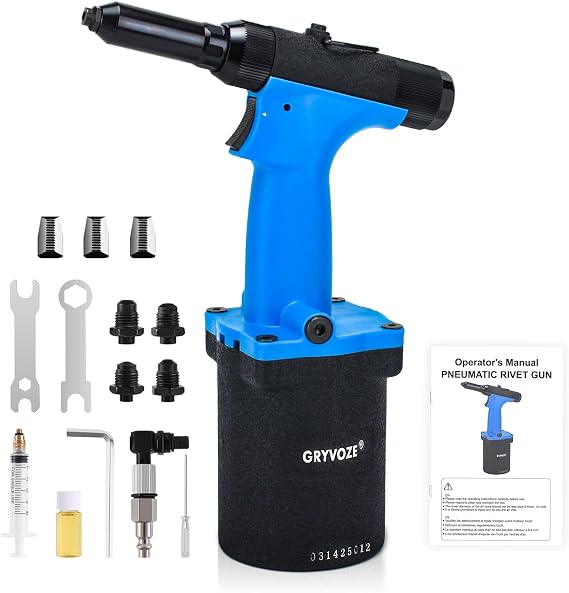 pneumatic rivet gun, Air Pop Riveter Kit, 1/8", 5/32", 3/16", 1/4"