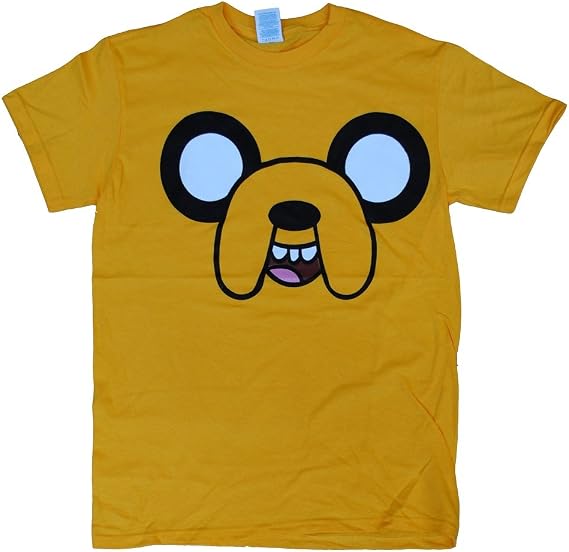 Adventure Time Men's Jake Face All Over T-shirt Yellow 3XL