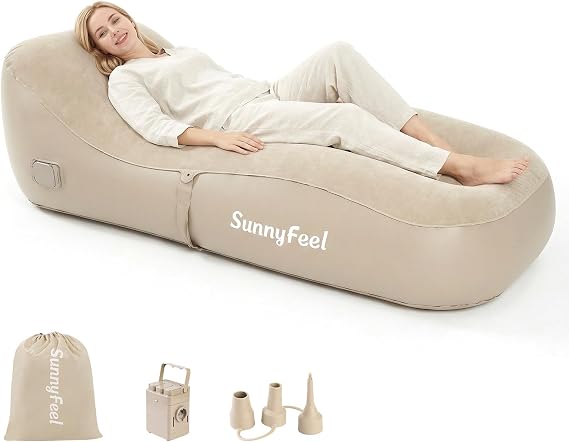 SUNNYFEEL Inflatable Lounge Chair with Built-in Pump