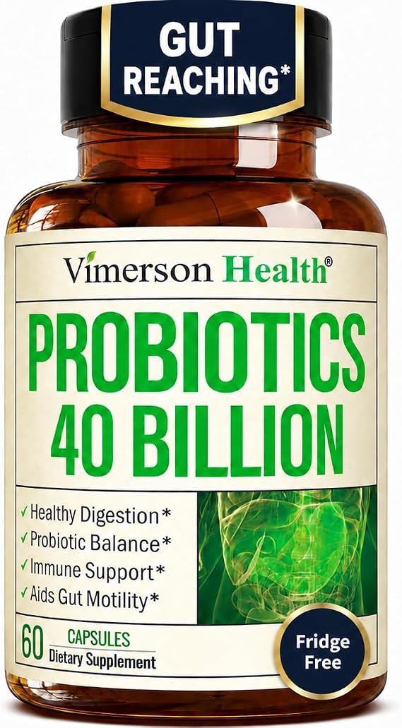 Probiotics for Women & Men, 40 Billion CFU Prebiotics for Gut Health 60 Ct | MAKTREK Bi-Pass Technology with 4 Probiotic Strains & Prebiotics for Digestive Health & Immune Support - Fridge-Free Formula