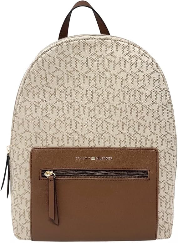 Tommy Hilfiger Women's Alexis Khaki Logo Backpack
