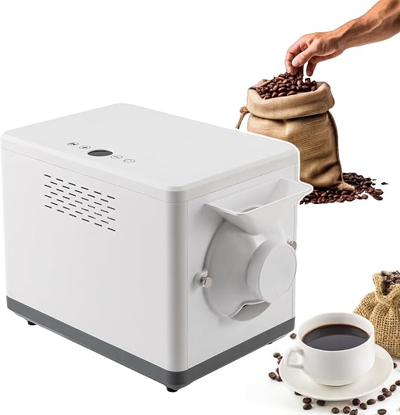 1500G Coffee Bean Roaster Machine,Electric Nut Roaster,Removable Feed Hopper,One-Touch Cooking,for Roasting Nuts, Peanuts, Tea, Bean,110V