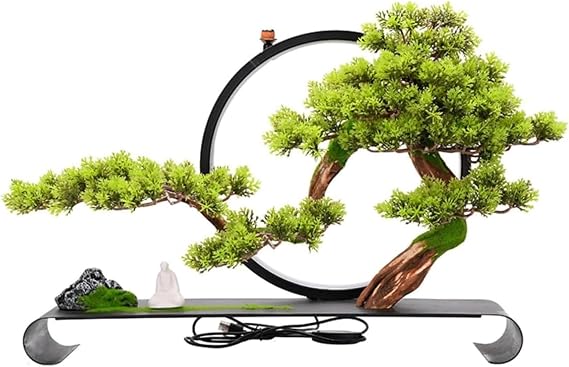 Artificial Tree, Home Decor, Gift, Real Fake Bonsai Tree, LED Light, Indoor, Plant, Living Entrance Office, Bonsai gyro