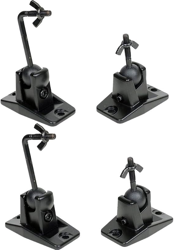 VideoSecu Universal Wall Ceiling Audio Mount for Home Theater Satellite Speaker - 4 Packs MS40B4 WN3