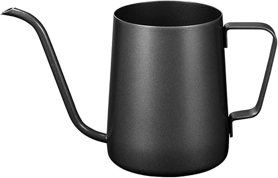 Pour Over Kettle Gooseneck Long Narrow Drip Spout Coffee Tea Pot (12 Oz) - Black, 350ML