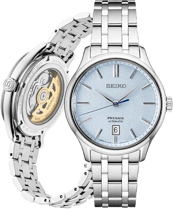Seiko Men's SRPF53 Presage Automatic Watch - Stone Blue/Silver