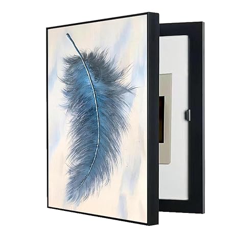 Concealed Electrical Panel Cover, Left-Hinged Access, Decorative Fuse Box Screen, Artistic Distribution Board Front, Removable Wall-Mounted Utility Box Decor
