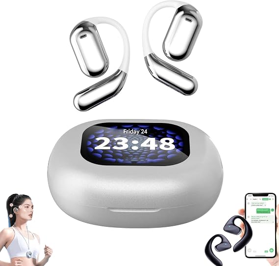 Xp2 Earbuds Over The Ear, Xp2 True Wireless Open Ear Earbuds - Bluetooth 5.4, Ai Language Translation Earbud Real-Time, 144 Languages & Accents (White)