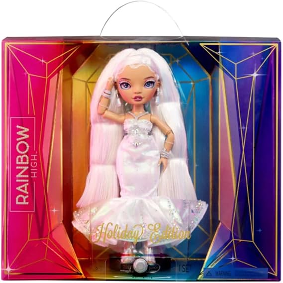 Rainbow High Holiday Editon Collectors Fashion Doll 2022 - ROXIE GRAND - Includes Multicoloured Hair, Iridescent & Diamond Gown, and Premium Doll Accessories - Great Gift for Kids Ages 6+